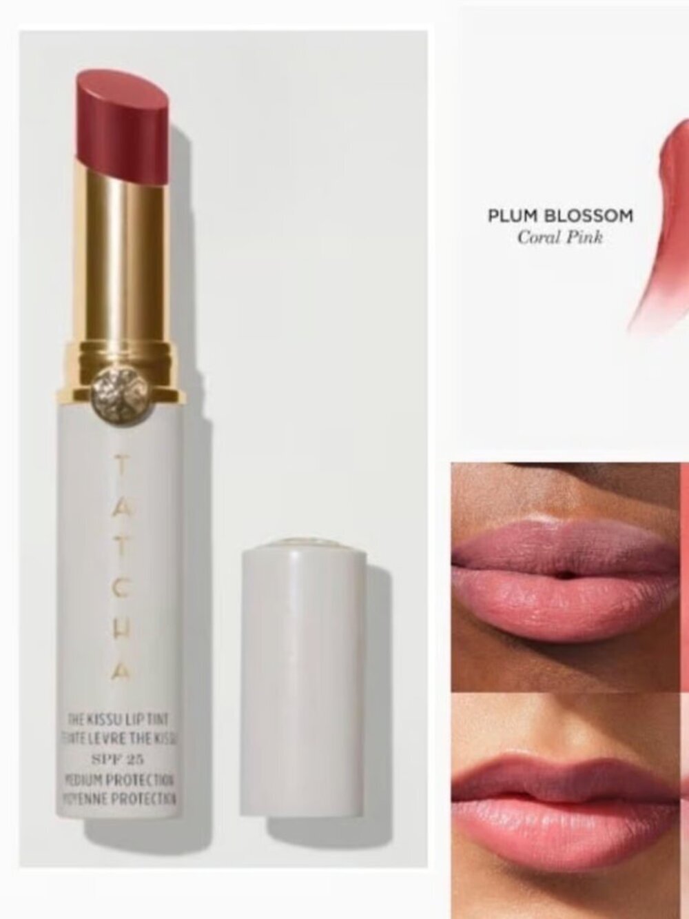 New Tatcha The Kissu SPF 25 Plum Blossom Lip Tint - New In Box